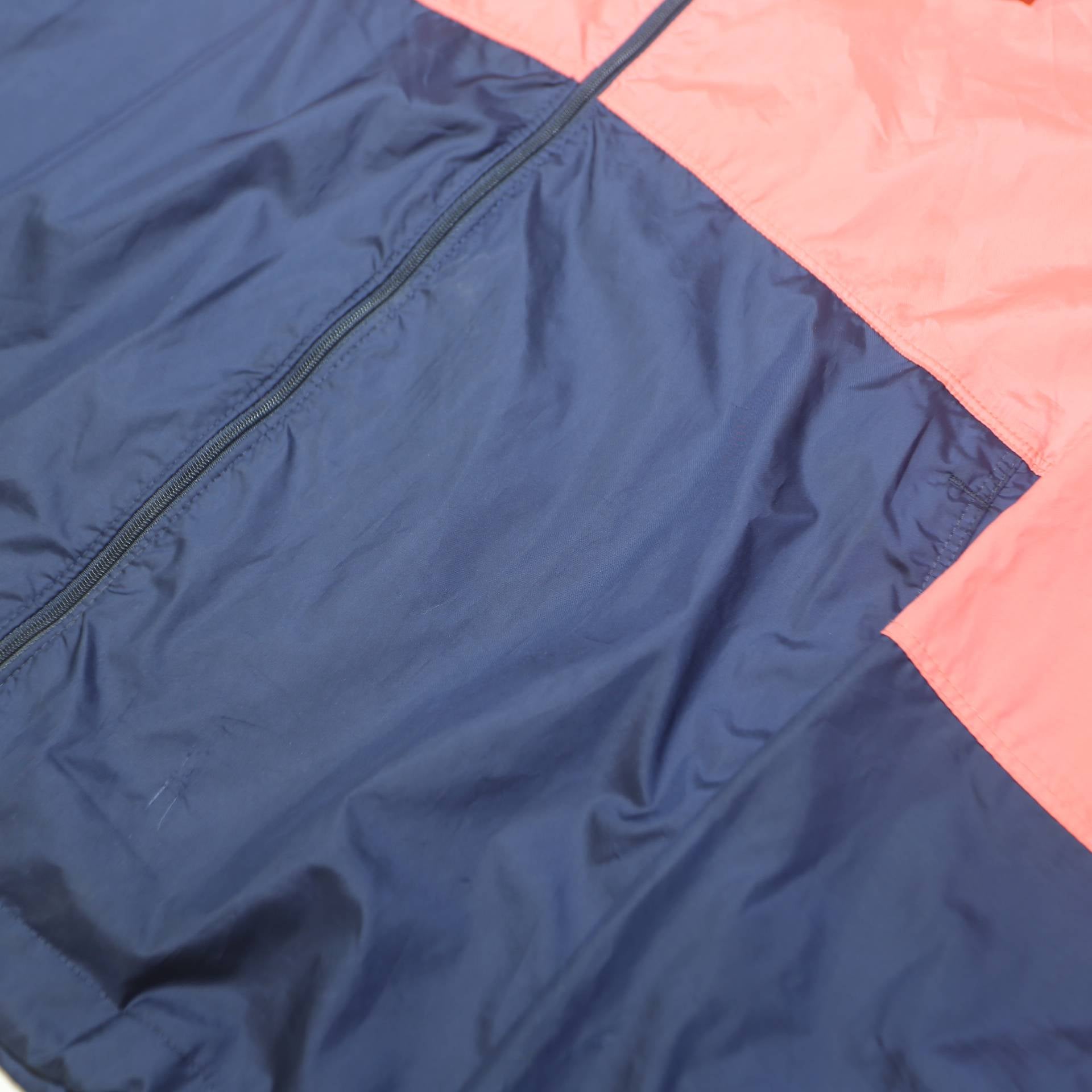 COLUMBIA Womens Pink & Blue Outdoor Jacket L Polyester Blend Zip Hooded