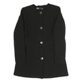 ZARA Womens Black Jacket S Polyester Blend Button Plain Formal Stylish