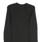 ZARA Womens Black Jacket S Polyester Blend Button Plain Formal Stylish