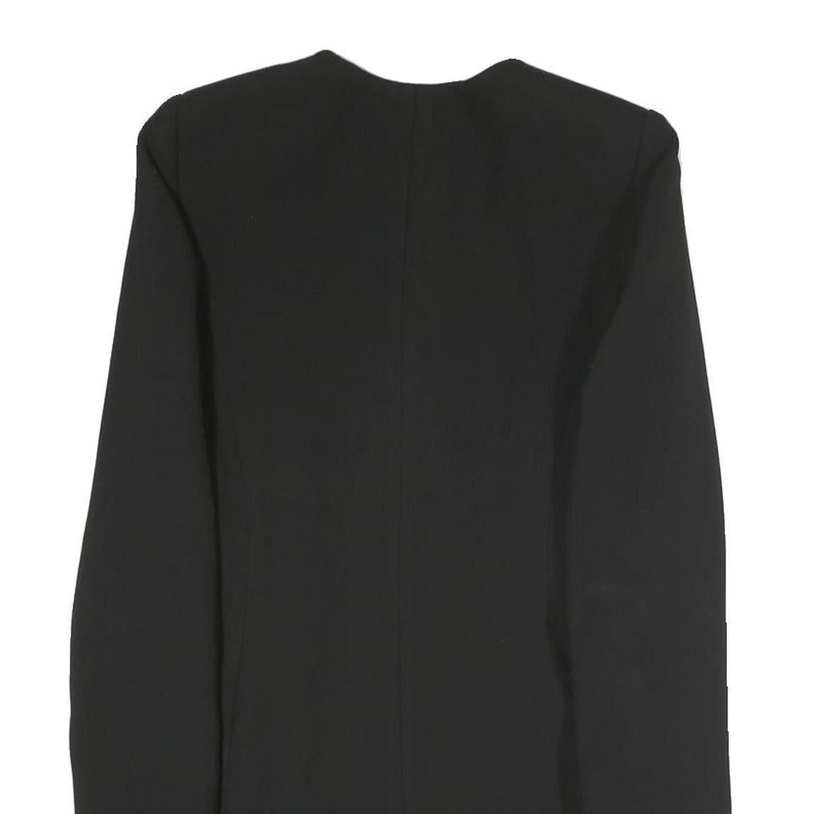 ZARA Womens Black Jacket S Polyester Blend Button Plain Formal Stylish