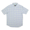 NAUTICA Mens Blue & Green Check Shirt S Cotton Blend Casual Summer Fit