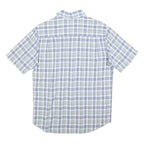 NAUTICA Mens Blue & Green Check Shirt S Cotton Blend Casual Summer Fit