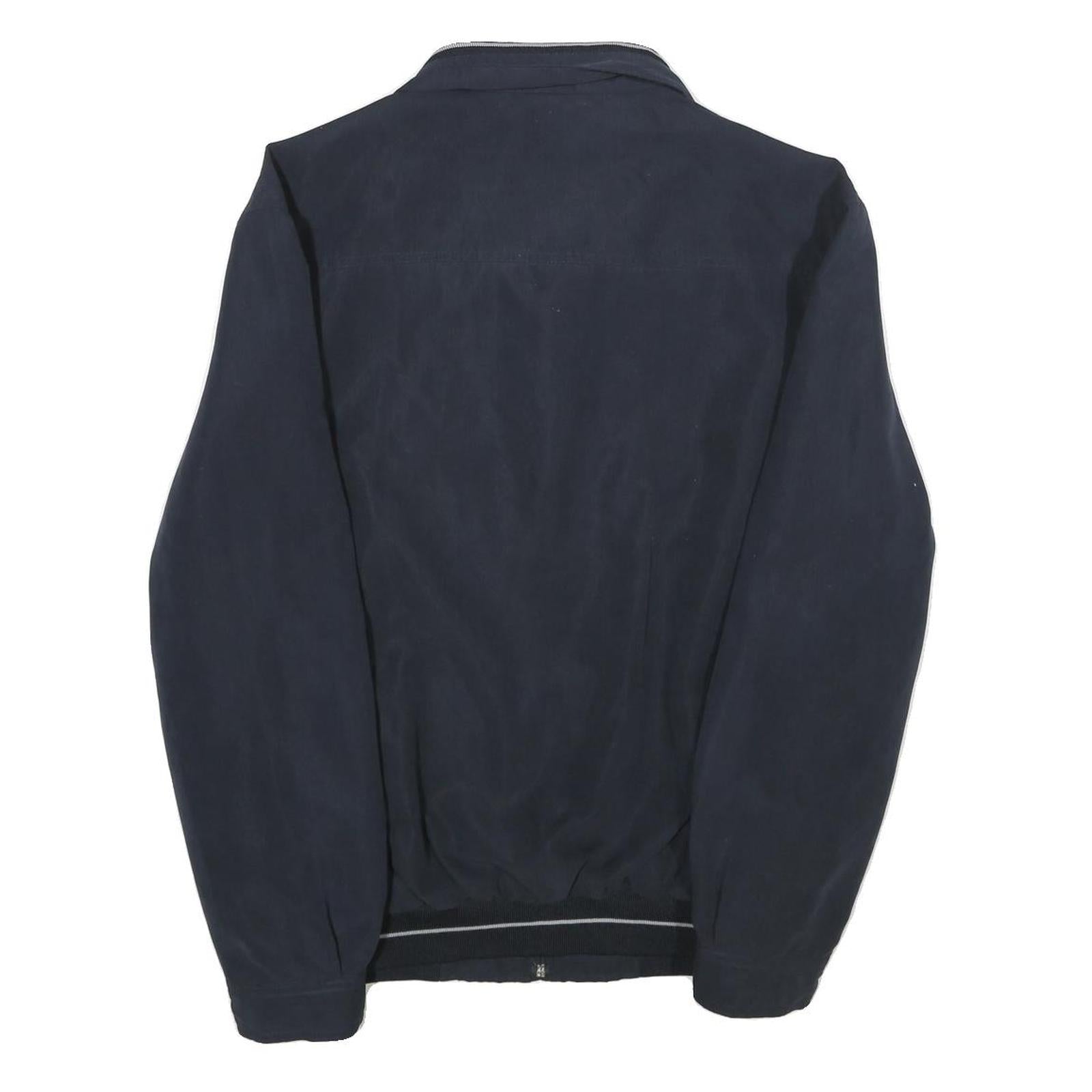 KINGFIELD Mens Navy Zip Jacket L Polyester Blend Classic Casual Outerwear