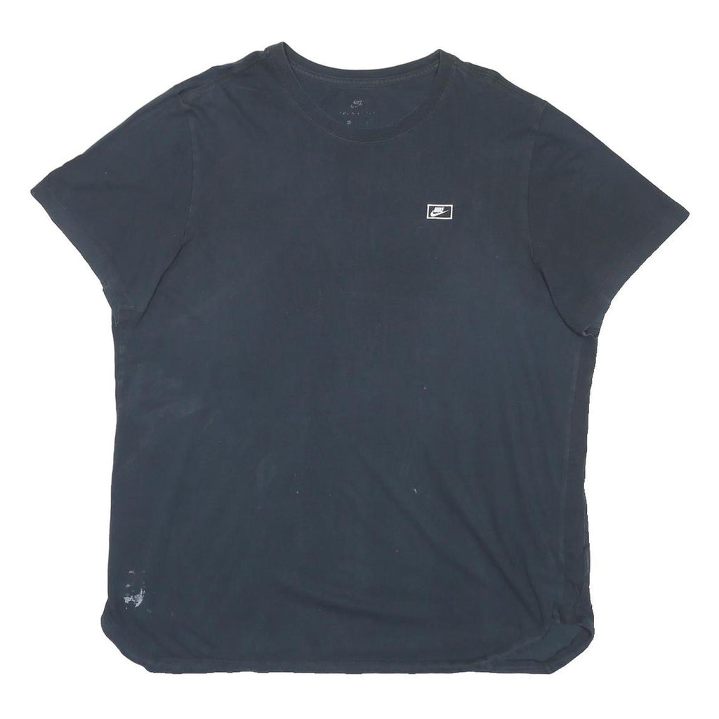NIKE Mens Black Graphic T-Shirt 2XL Short Sleeve Crew Neck Casual Wear