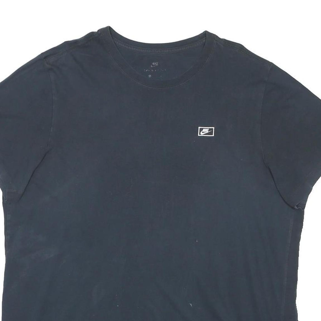 NIKE Mens Black Graphic T-Shirt 2XL Short Sleeve Crew Neck Casual Wear