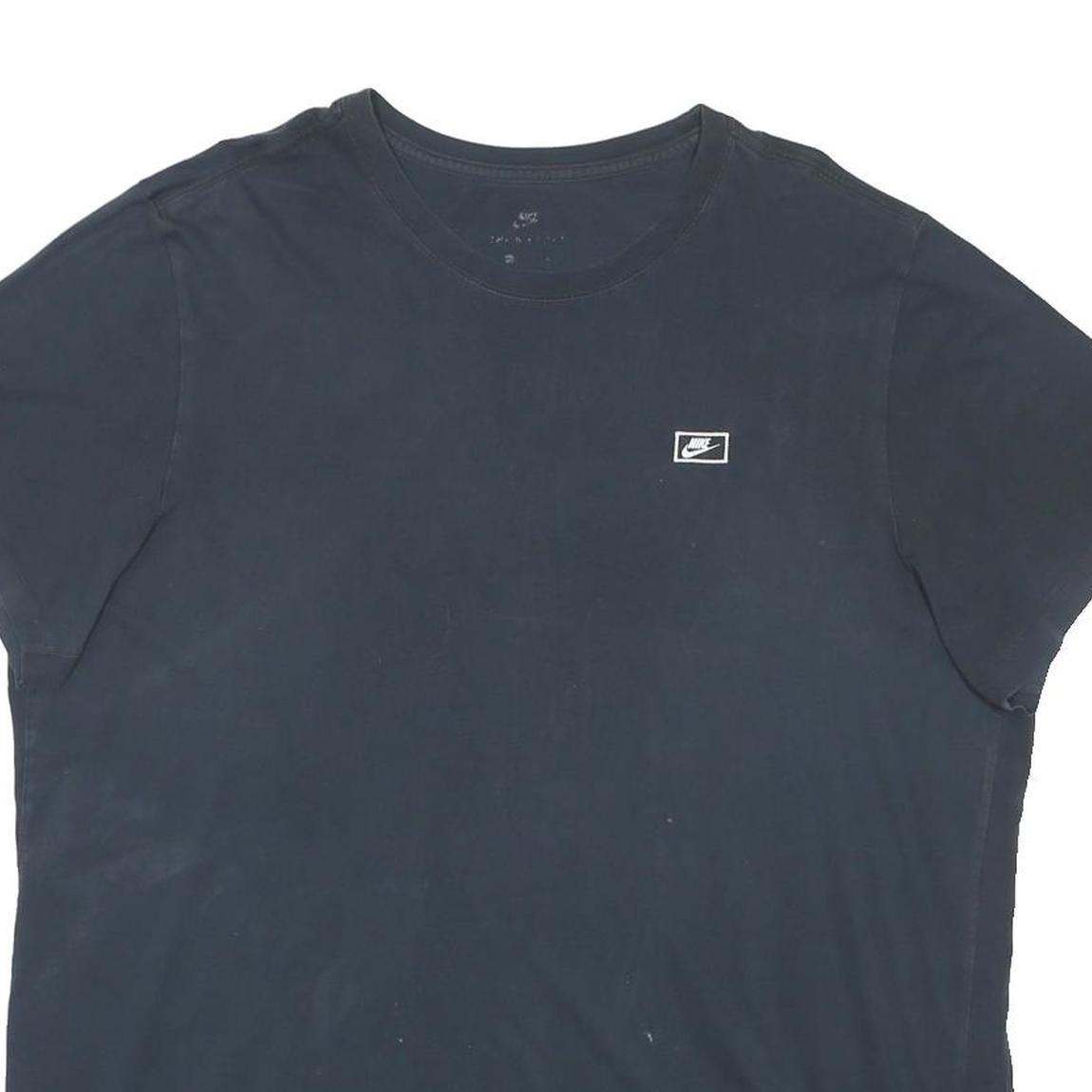 NIKE Mens Black Graphic T-Shirt 2XL Short Sleeve Crew Neck Casual Wear