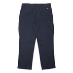 DICKIES Mens Navy Blue Regular Straight Cotton Blend Trousers W40 L31 Workwear