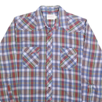 WRANGLER Mens Blue Red & Green Check Shirt XL Long Sleeve Button Western Casual