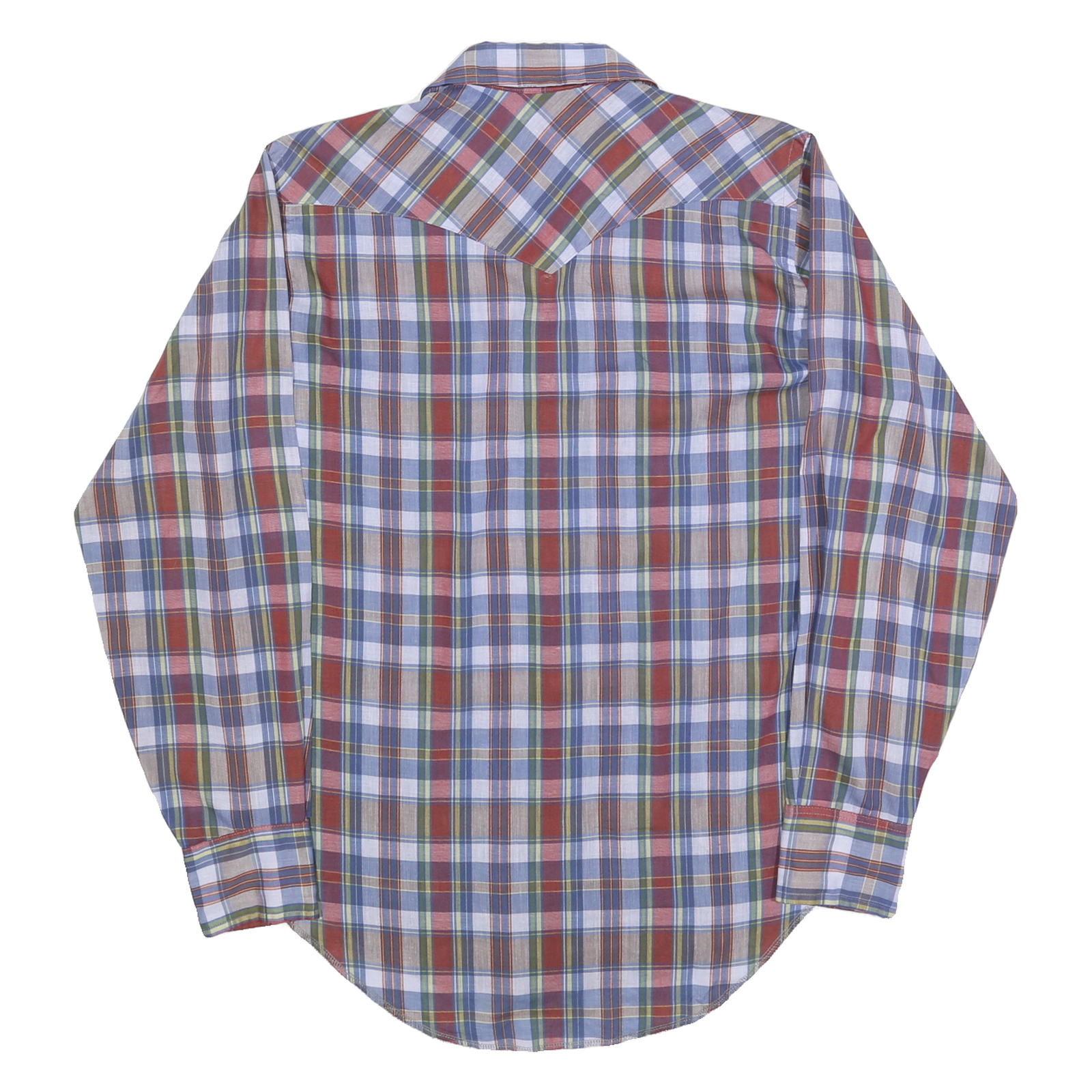 WRANGLER Mens Blue Red & Green Check Shirt XL Long Sleeve Button Western Casual