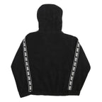 DKNY Womens Black Zip Up Hooded Polyester Blend Jacket L Fleece Casual