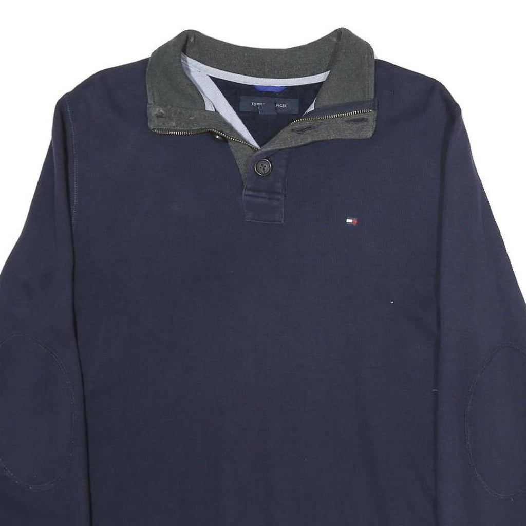 TOMMY HILFIGER Mens Blue Classic Jumper Long Sleeve Crew Neck Cotton S Casual