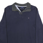 TOMMY HILFIGER Mens Blue Classic Jumper Long Sleeve Crew Neck Cotton S Casual