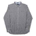 TOMMY HILFIGER Mens Black & White Check Shirt M Button Down Cotton Casual