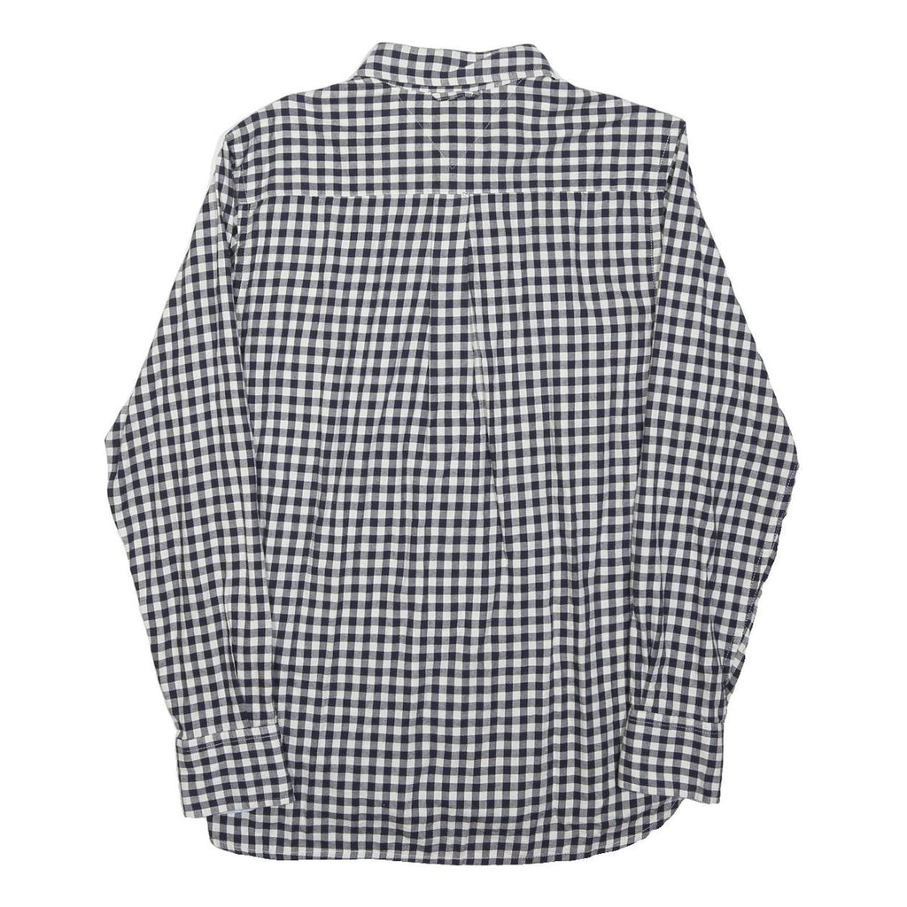 TOMMY HILFIGER Mens Black & White Check Shirt M Button Down Cotton Casual