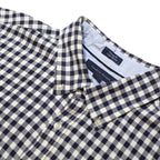 TOMMY HILFIGER Mens Black & White Check Shirt M Button Down Cotton Casual