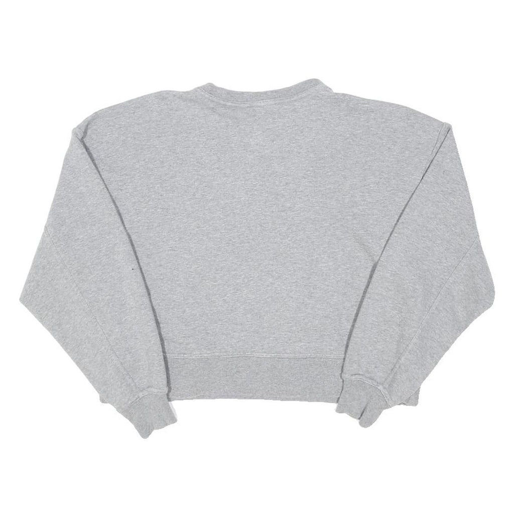 NIKE Womens Grey Cotton Blend Crew Neck XS Just Do It Sweatshirt Casual Comfort