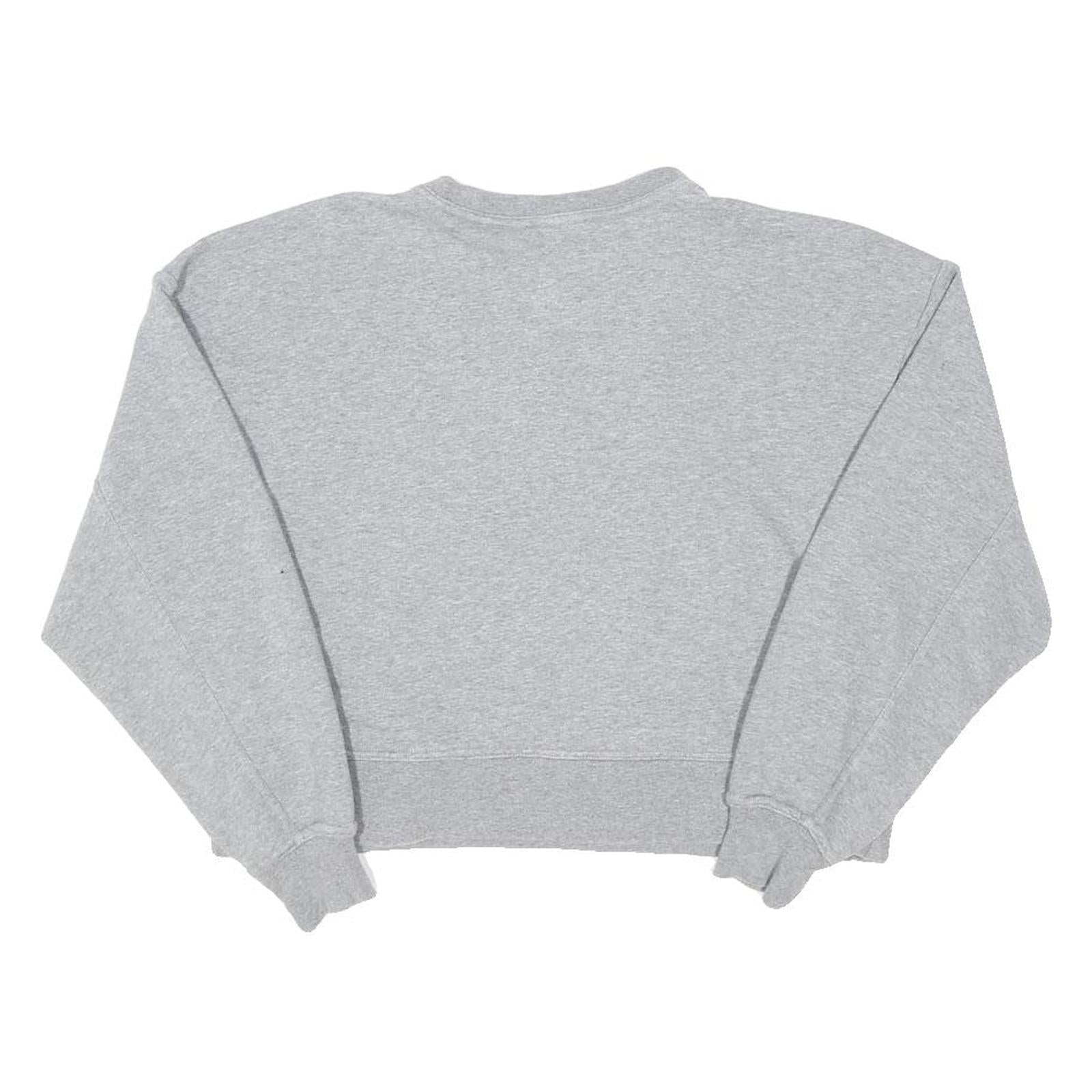 NIKE Womens Grey Cotton Blend Crew Neck XS Just Do It Sweatshirt Casual Comfort