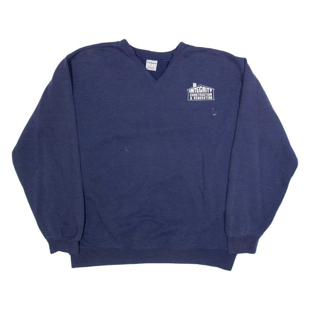 CARHARTT Mens Sweatshirt Blue V-Neck L