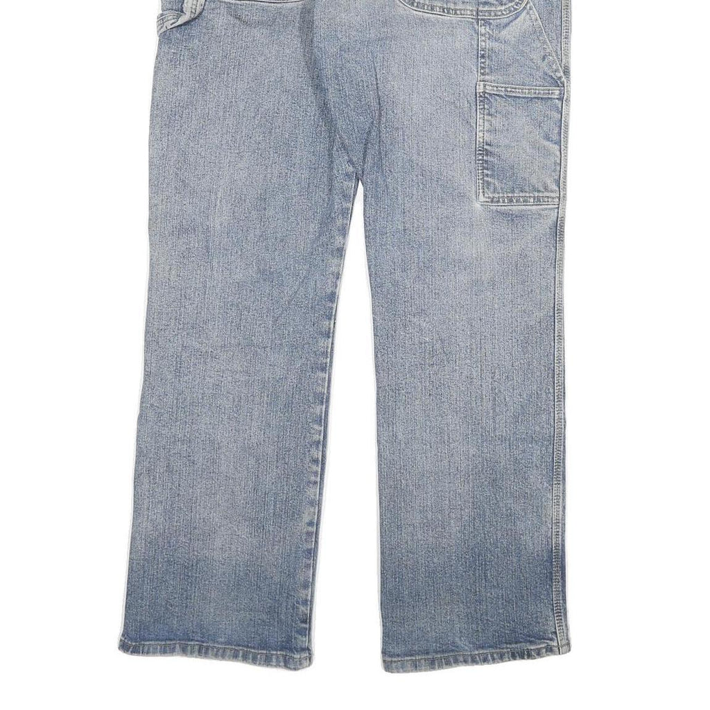 DICKIES Mens Jeans Blue Regular Straight Denim Medium W38 L32 Distressed