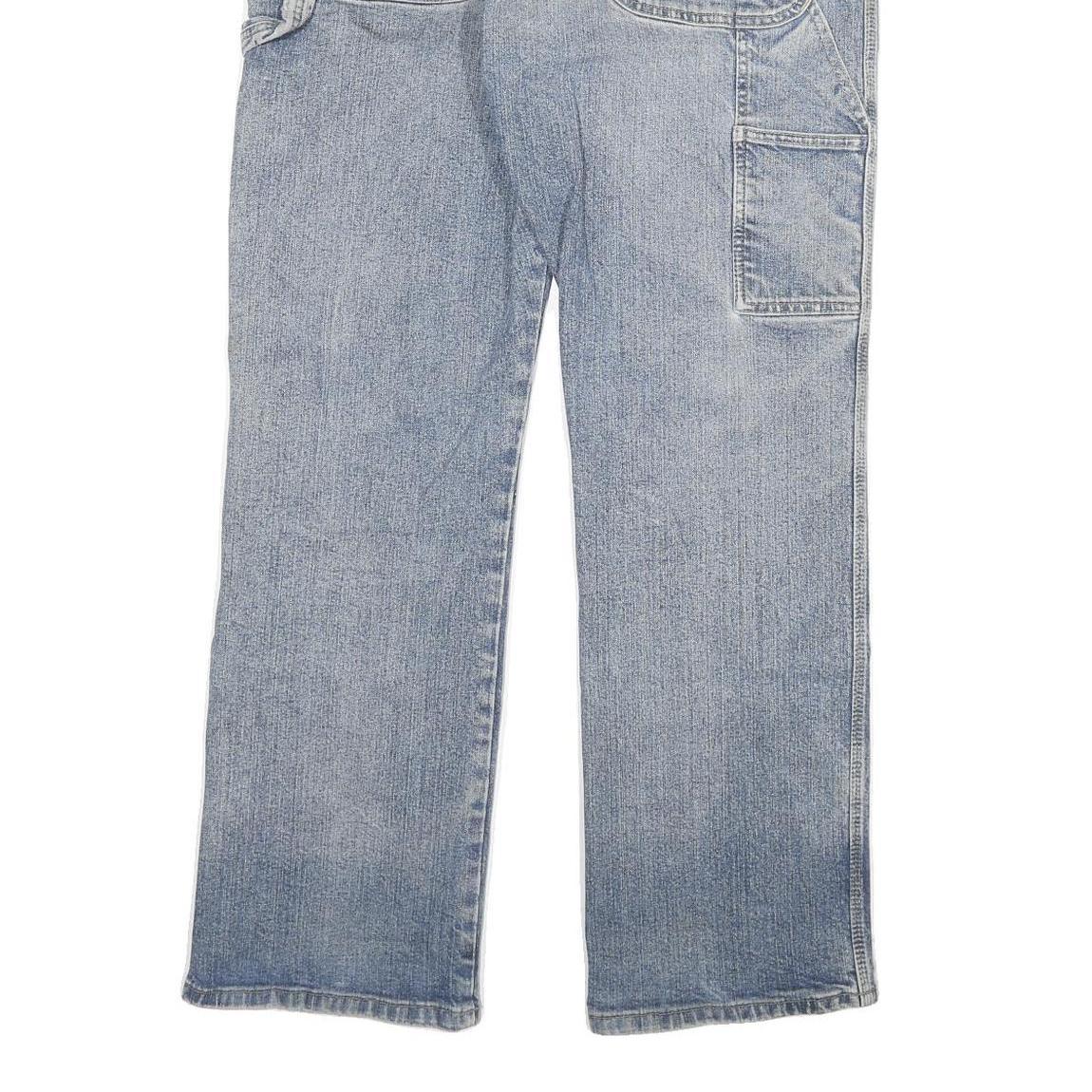 DICKIES Mens Jeans Blue Regular Straight Denim Medium W38 L32 Distressed