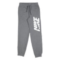 NIKE Mens Joggers Grey S W26 L31 Cotton Blend Logo Print Slim Fit Tapered