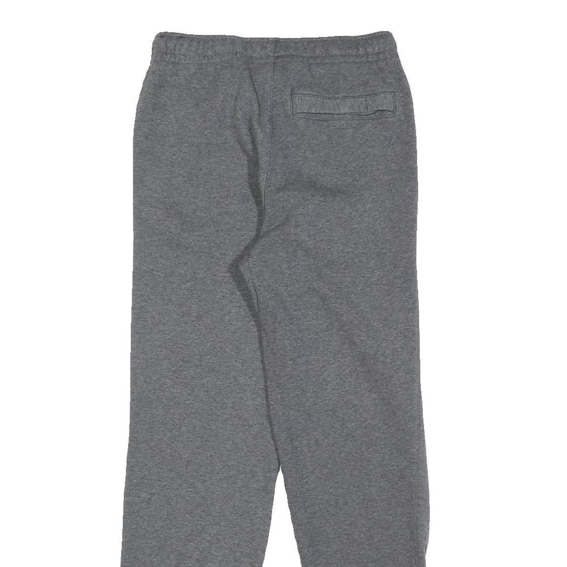 NIKE Mens Joggers Grey S W26 L31 Cotton Blend Logo Print Slim Fit Tapered