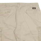 DICKIES Mens Shorts Beige Cargo Cotton Blend 2XL W38 Workwear Casual