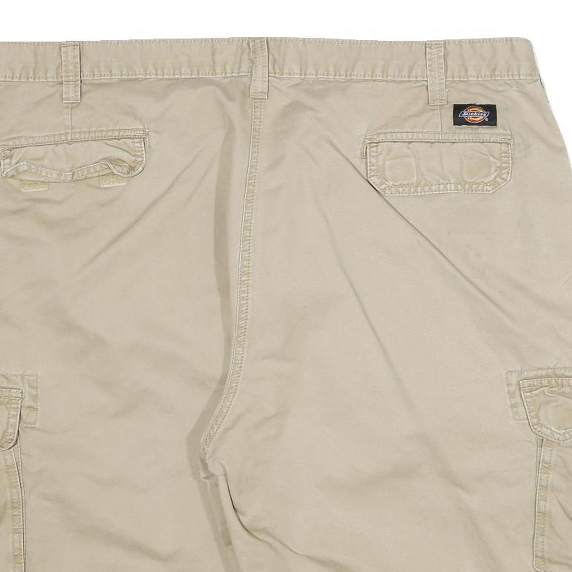 DICKIES Mens Shorts Beige Cargo Cotton Blend 2XL W38 Workwear Casual