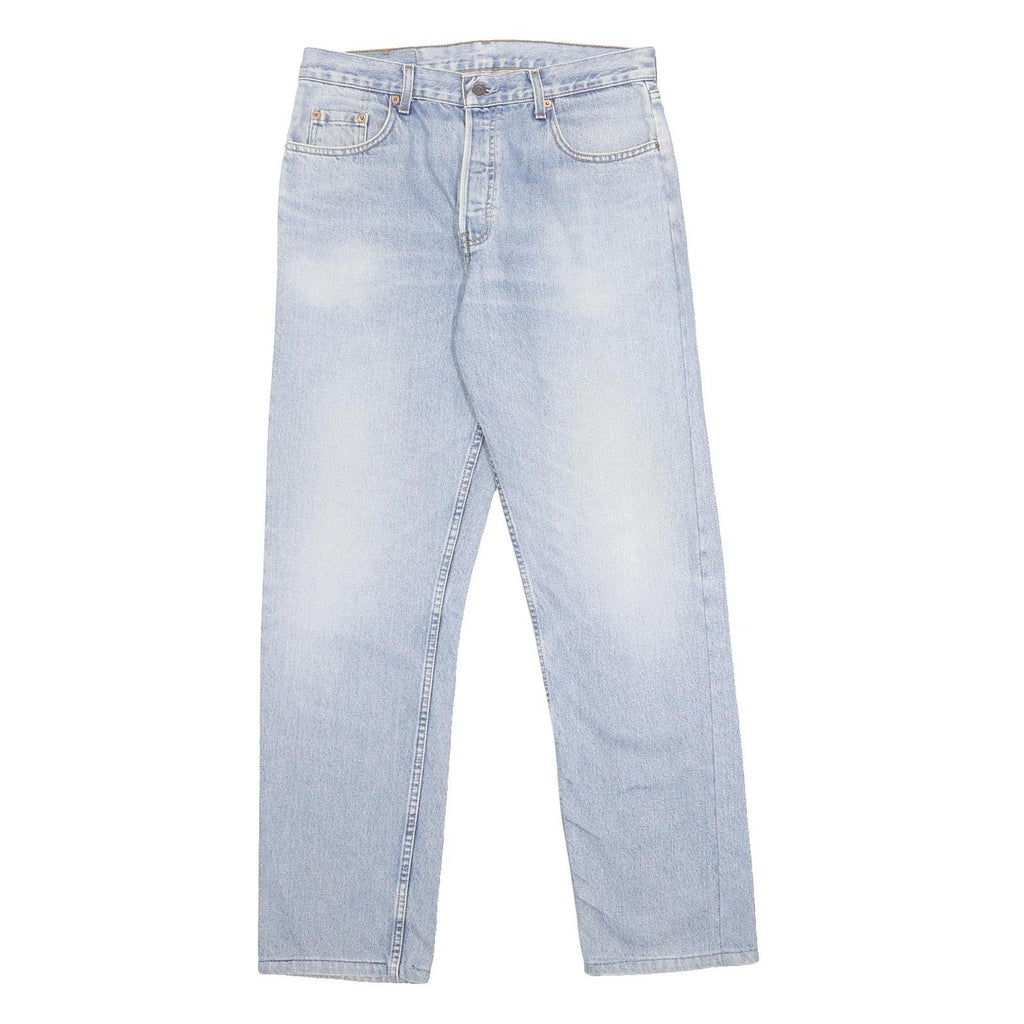 LEVI'S 618 02 Mens Jeans Blue Regular Straight Denim Stone Wash W33 L34 Classic