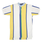 POLO RALPH LAUREN Mens Yellow & White Striped Short Sleeve Polo Shirt S Cotton
