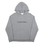CALVIN KLEIN Womens Grey Hoodie XS Cotton Blend Casual Pullover Sweatshirt