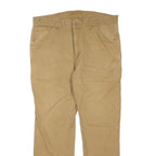 CARHARTT Mens Regular Fit Beige Cotton Blend Zip Trousers W40 L30 Workwear