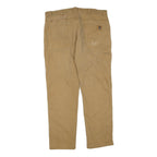 CARHARTT Mens Regular Fit Beige Cotton Blend Zip Trousers W40 L30 Workwear