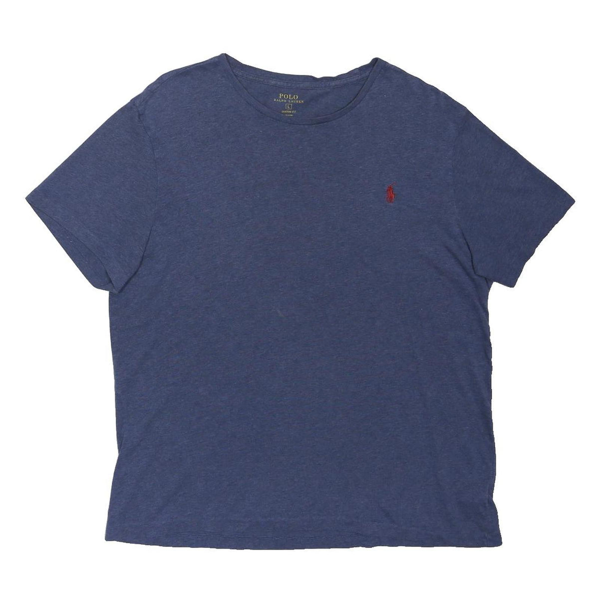 POLO RALPH LAUREN Mens Blue Graphic T-Shirt L Short Sleeve Crew Neck Classic