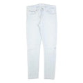 LEVI'S 601 Womens Slim Skinny Denim Light Blue W30 L32 Zip Cotton Blend Stretch