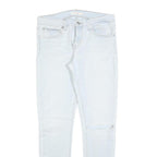 LEVI'S 601 Womens Slim Skinny Denim Light Blue W30 L32 Zip Cotton Blend Stretch