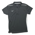 NIKE Womens Black & White Short Sleeve Plain M Performance Golf Polo Shirt