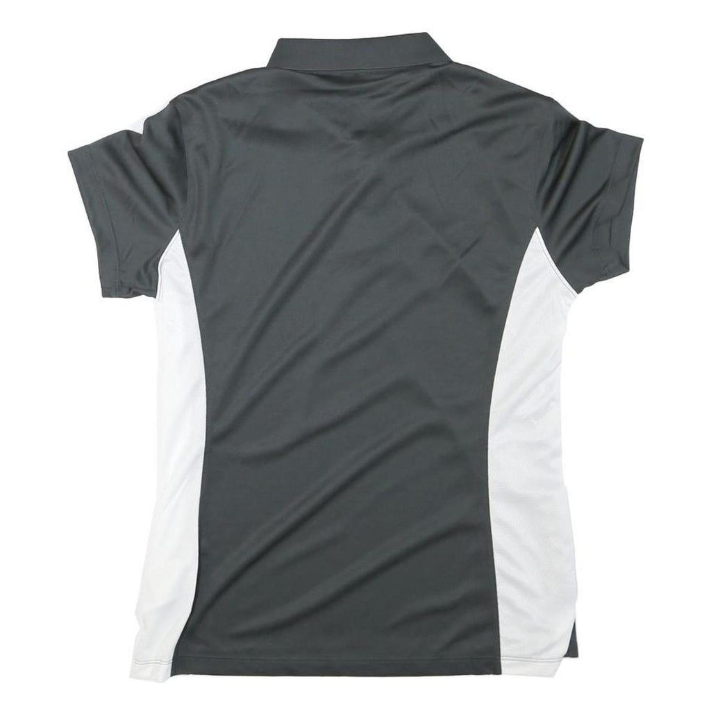 NIKE Womens Black & White Short Sleeve Plain M Performance Golf Polo Shirt