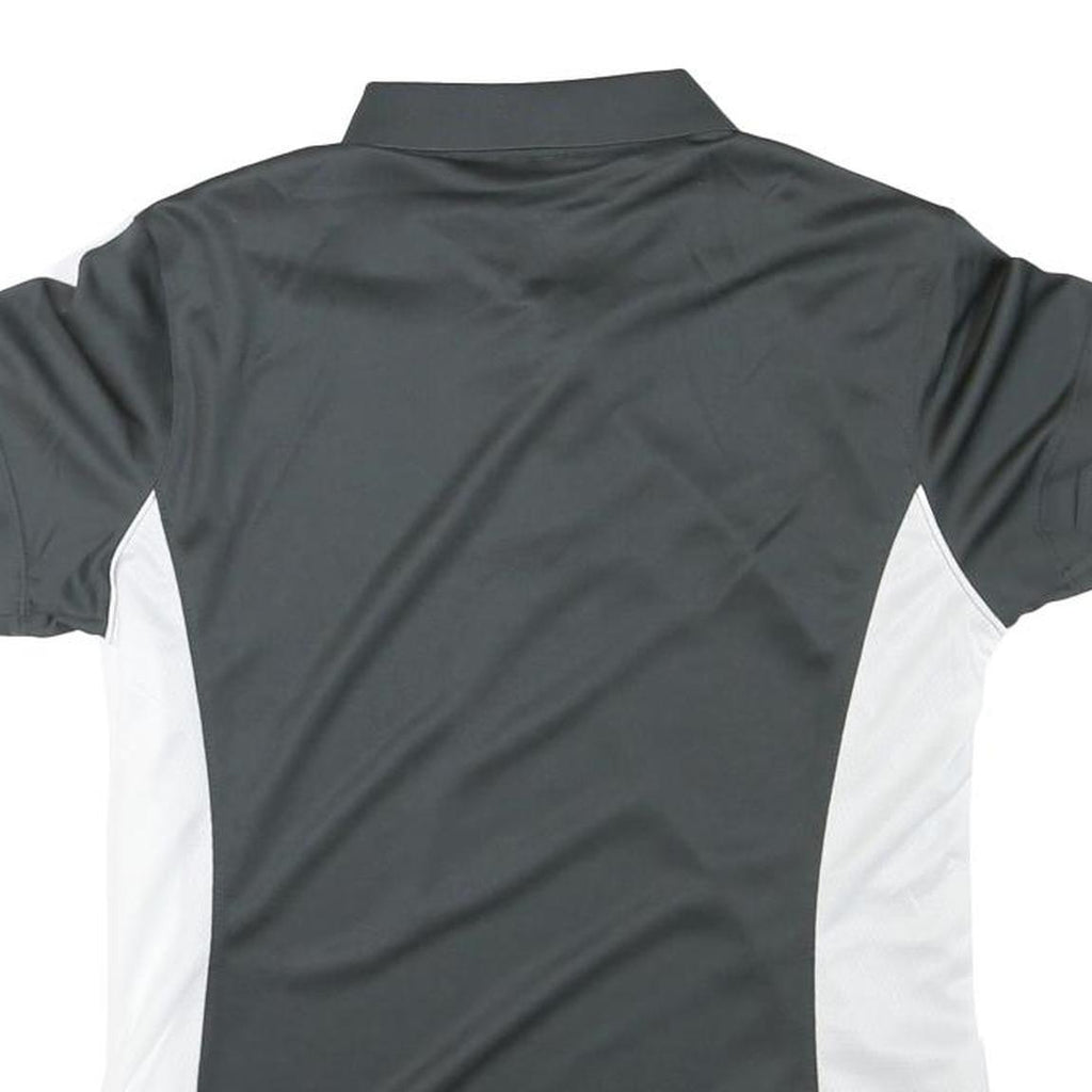 NIKE Womens Black & White Short Sleeve Plain M Performance Golf Polo Shirt