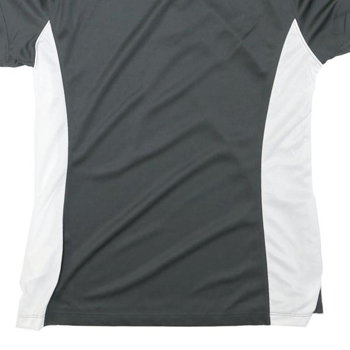 NIKE Womens Black & White Short Sleeve Plain M Performance Golf Polo Shirt