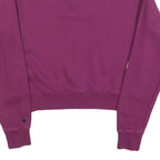 CHAMPION Womens Purple 1/4 Zip Sweatshirt S Champion Branding Cotton Blend