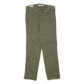 LEVI'S Womens Cotton Blend Green Regular Straight Trousers W27 L25 Button