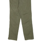 LEVI'S Womens Cotton Blend Green Regular Straight Trousers W27 L25 Button