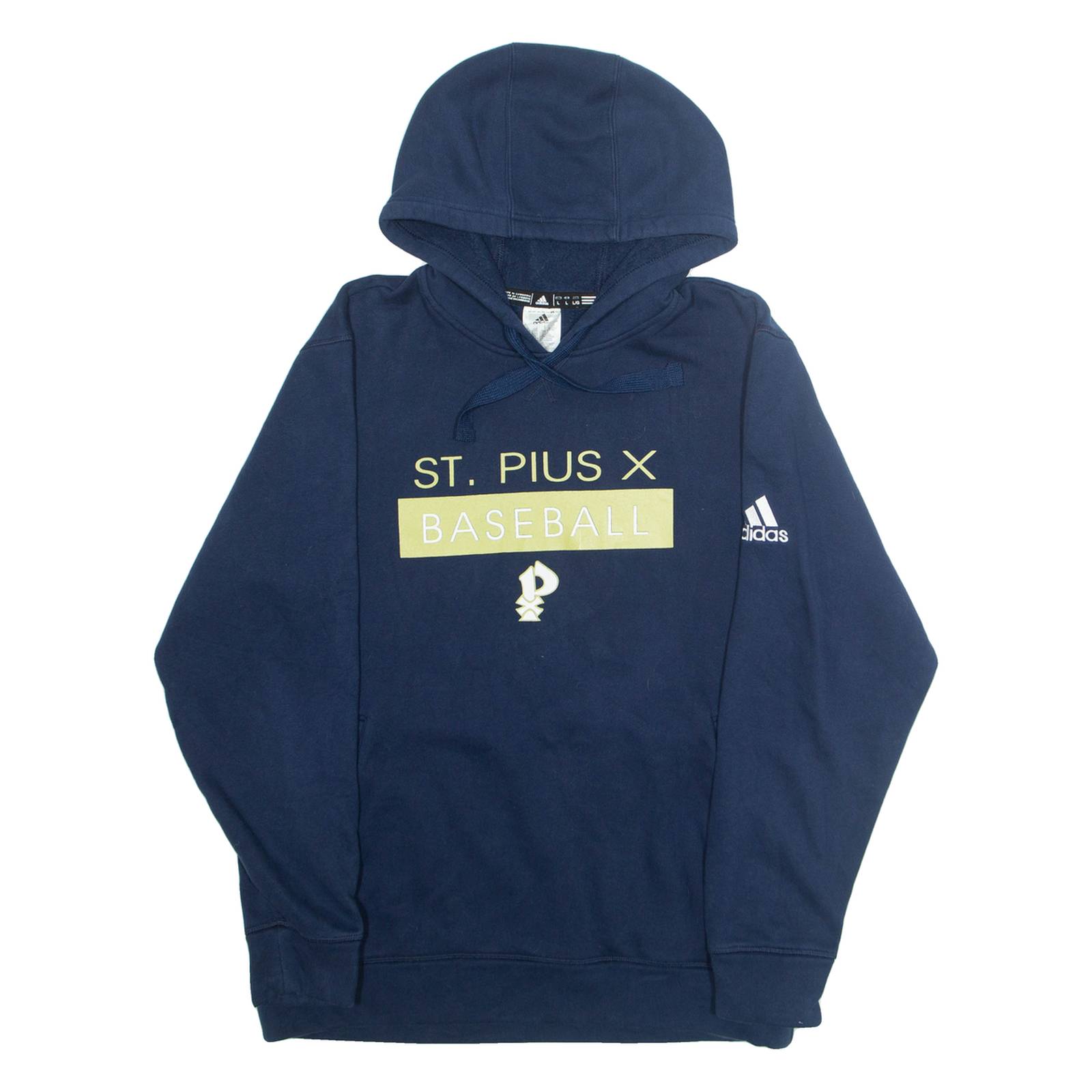 ADIDAS Mens Blue Hoodie L