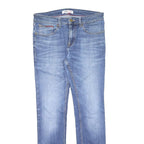 TOMMY JEANS Mens Slim Blue Denim Medium Wash Jeans W32 L32 Zip Slim Fit Pockets