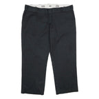 DICKIES Womens Polyester Blend Classic Black Trousers W40 L30 Straight Zip