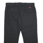 DICKIES Womens Polyester Blend Classic Black Trousers W40 L30 Straight Zip