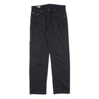 LACOSTE Mens Regular Black Cotton Blend Trousers W34 L30 Zip Classic Fit