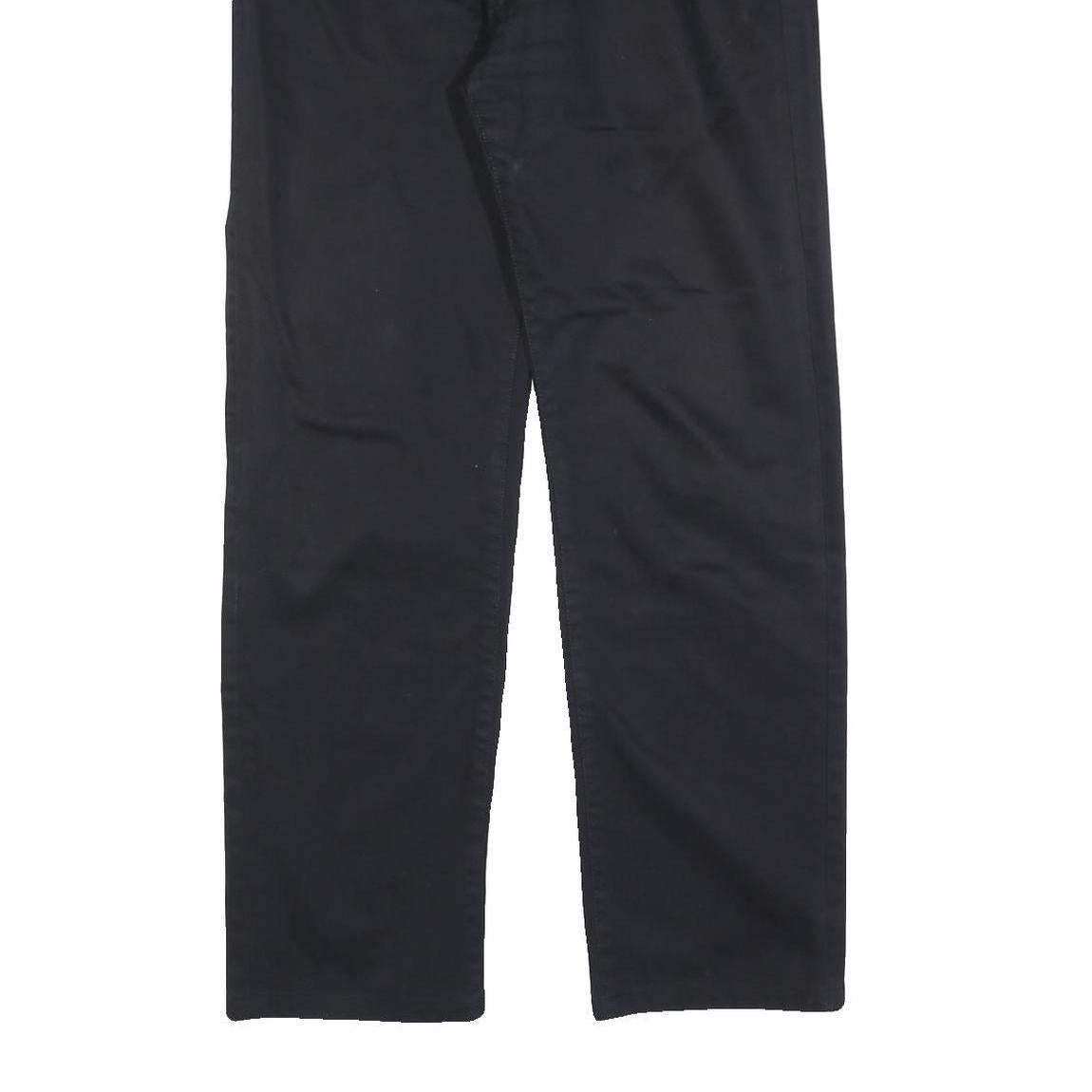 LACOSTE Mens Regular Black Cotton Blend Trousers W34 L30 Zip Classic Fit