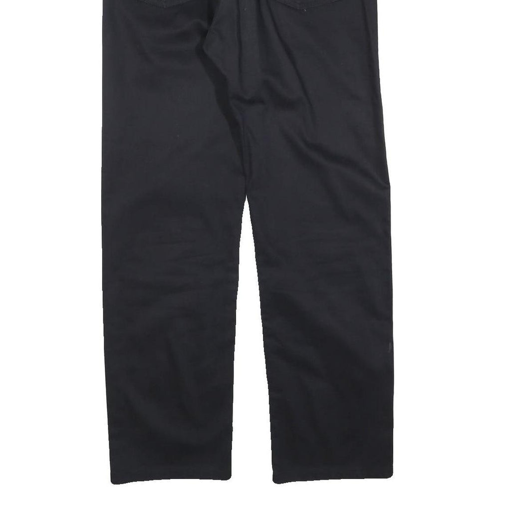 LACOSTE Mens Regular Black Cotton Blend Trousers W34 L30 Zip Classic Fit